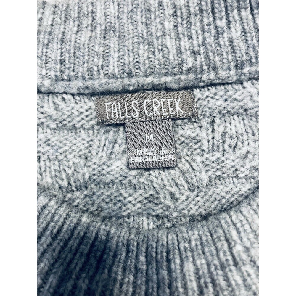 Falls Creek Womens Gray Crew Neck Sweater Size Medium - Picture 2 of 7